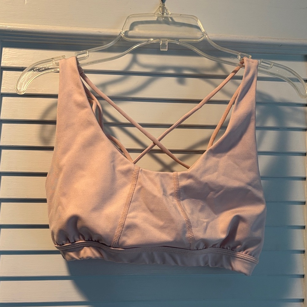 JoyLab Soft Ballet Pink Crisscross Gym Sports Bra Size Small Like New